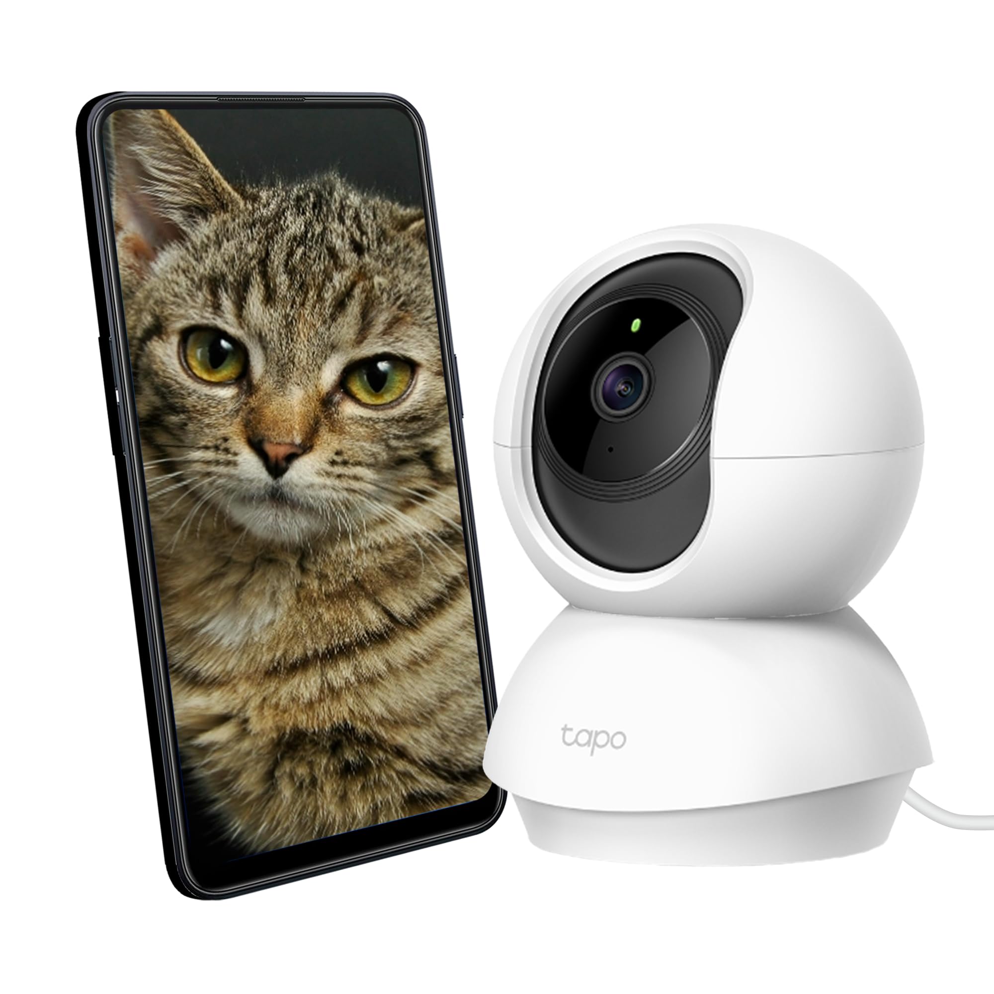 Tapo TP-Link C210 360° 3MP Full HD 2304 X 1296P Video Pan/Tilt Smart Wi-Fi Security Camera | Alexa Enabled | 2-Way Audio| Nig