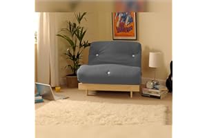 Comfy Living 3ft (90cm) Single Grey Futon MATTRESS ONLY (No Base)