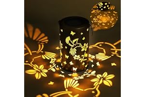 Glovios Lanterna Solare Esterno,Lanterne da Esterno,Lanterne Da Giardino,IP65 Impermeabile,Decorazione Luci Solari per Giardino Esterni Interni Feste,per Giardino,Terrazza,Balcone (Colibrì)