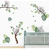 Stickers Muraux Enfants Runtoo - Ourson Jungle, Arbre, Décoration Chambre Bébé Fille/Garçon