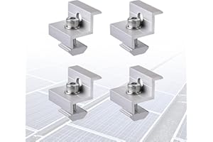 YZDKSMG Solarmodul Halterung Endklemme, 30mm/35mm Solarmodul 4 Stück Endklemmen Befestigung Solarmodul Halterung Balkonkraftwerk Halterung PV Module Z Halter für Dächer Wände Boote Wohnmobile