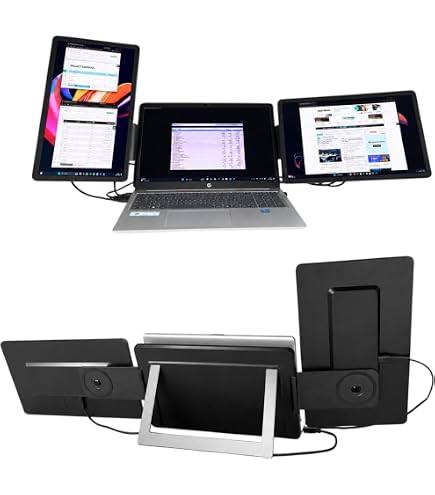 Xebec Tri-Screen 2 | Attachable Laptop Monitor Workstation | Full