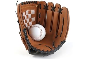 LENGENDER Gant de Baseball pour Enfants/Jeunes/Adultes, Gants de Softball de Sport en Cuir PU Main Gauche