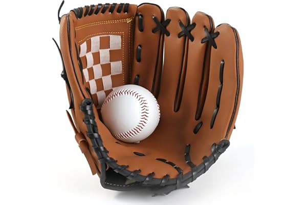 Gant de Baseball pour Enfants/Jeunes/Adultes, Gants de Softball de Sport en Cuir PU Main Gauche