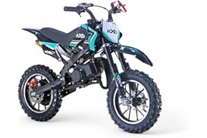 ‎KXD KXD 701 49ccm 2 Takt Dirtbike Dirt Bike CrossBike Enduro Dirtbike Pocket 49cc Pitbike PocketBike Motocross Motorrad Motorbike Motorsport Pocket Vollcross Crossbike (Türkis)