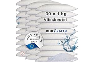 STELLFELD & ERNST Bluecraft - 30x 1kg Luft-Entfeuchter Granulat Nachfüllpackung im Vliesbeutel Raumentfeuchter ohne Strom