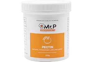 Mr.P Ingredients Pectina 250 g NH en Polvo Termorreversibles Ideal para Mermeladas Compotas de Frutas Confituras Chutney Jaleas de Frutas Vegano Vegetariano Sin Gluten Sin OGM Halal Kosher