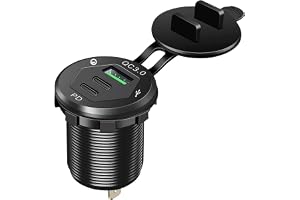 Offgridtec Billaddningsadapter trippel-USB-uttag 12 V/24 V, 2 USB-C, 1 USB-A