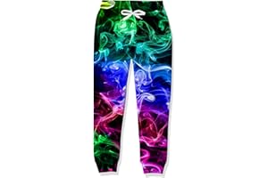 RAISEVERN Kids Tracksuit Bottoms 3D Printed Boys Girls Trousers Funny Joggers Cool Sweatpants, 5-14 Years