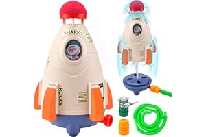 FOHYLOY Water Rocket, Rocket Water Toys for Kids, Rocket Sprinkler for Kids, Summer Kids Garden Toys, Water Sprinkler for Kids Spray Water Toys for Outdoor Garden Yard Fun Toys
