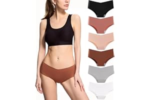 Donppa Bragas Mujer Invisible Sin Costuras Cómodo Braguitas Suave Slips Sexy Bikini Culotte Pack de 3/6