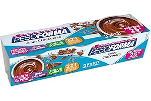 Pesoforma Coppa Budino al Cioccolato, x3 Pasti sostitutivi dimagranti SENZA GLUTINE SOLO 221 Kcal, Ricco in proteine
