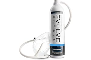 EVOLVE 35-Litre Pure Oxygen Canister with Mask and Tube | Portable Oxygen Can | Ideal for Home Use and Outdoor Activities | Designed by Firefighters | Made in Britain | Pack of 1