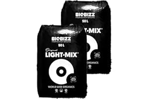 Growkingz Lightmix Biobizz Light Mix 2 x 50L Säcke, Gesamt 100L, Grow Erde