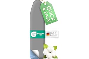 SimplySmooth Pokrowiec na deskę do prasowania premium 125 x 45 | Öko-Tex 100 | wyprodukowano w Niemczech | pasuje do płyt 120-125 x 38-45 cm, kompatybilny ze stacją parową, rozmiar L