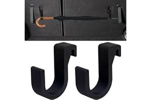 SINBANA 2pcs Crochets Noirs pour Parapluie de Voiture, Supports Parapluie Universels Voiture Crochets Rangement Appui-Tête de Siège pour Tout Véhicule