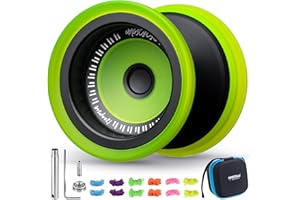 MAGICYOYO Yoyo V13 Professional Finger Spin Yo Yo, Responsive YoYo for Kids & Pro Unresponsive Yo Yo for Advanced Player, Metal + PC Hybrid Design Tricks Yo-yo, Includes Accessories