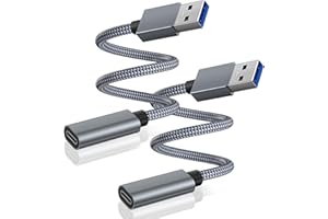 Basesailor USB C Kabel Adapter 0.2M 2Pack,Typ C Buchse zu USB A 3.0 Stecker 5Gbit/s 3.1 Ladekabel für iPhone 17 Air 16e 16 15 14 Pro Max,iWatch 10,iPad Mini 7,Airpods,Samsung Galaxy S25 S24 Plus Ultra