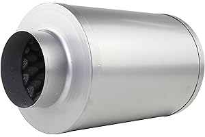 LABT Rohrschalldämpfer mit Akustikschaum Lüftung Zu und Abluft Durchmesser 100 mm Dämmstärke 50 mm Grow