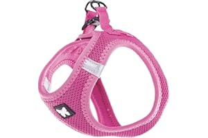 Martin Sellier Harnais Chien Mesh Haute qualité à répartition Uniforme Grand Confort Boucle Rapide Bandes réflechissantes (XS, Rose)