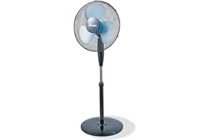 ARDES - Ventilatore a Piantana Potente Silenzioso 3 Pale 40 cm Oscillante con Altezza e Inclinazione Regolabile Ventilatore a Stelo Ardes 3 Velocità Modello AR5EA40PB
