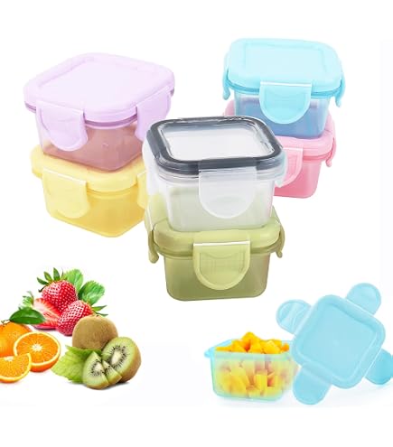 Piccole Lattine Con Coperchio, In Plastica, 8 Pezzi, Da 110 Ml