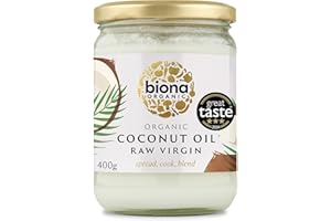 Biona Organic Raw Virgin Coconut Oil 400g - Great Taste Award 2024 Winner - Versatile Cooking Ingredient & Natural Beauty Product