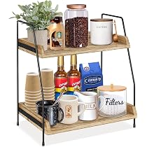 Porta tazze da caffè - Organizzatore da bar a due livelli per banconi da cucina, torre di stoccaggio con 12 ganci, alzata angolare per caffè | Leroy Merlin
