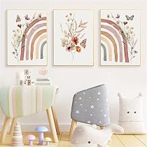 3 Posters You Are My Sunshine - Décoration Chambre Enfant Arc-en-Ciel - Format A3 - Sans Cadre