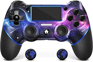 AceGamer [Actualizado] Controlador inalámbrico para PS4, controlador para PS4/Pro/Slim/PC, joystick inalámbrico con panel táctil de doble vibración, conector de audio de 3.5 mm, sensor de movimiento