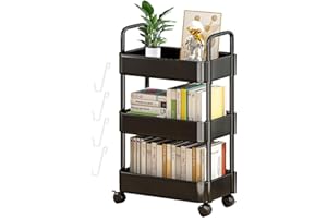 QARIDO Carrello Portaoggetti a 3/4 Livelli Carrello Estraibile Carrello Portaoggetti Mobile Scaffale Organizzatore con Ruote e Ganci, Organizzatore Multifunzionale per Cucina, Camera da Letto, Soggiorno