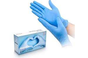IEA Medical Guantes de nitrilo talla L - Guantes desechables, Guantes desechables, Guantes de examen, Sin látex, Sin polvo, Resistentes al desgarro, Respetuosos con la piel, 100 unidades, Azul
