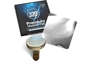 320º Foil Trays with Holes - Extra Thick Shisha Hookah Aluminium Foil Sheets - 50 Sheets, 150 x 150 mm - 40 Micron Thick! Nic