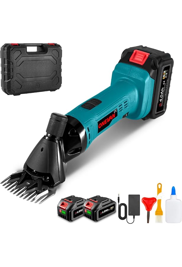 Tondeuse Sans Fil Pour Moutons/chèvres – Compatible Batteries Makita 18V, 6 Vitesses, 2 Lames SK5 - 14