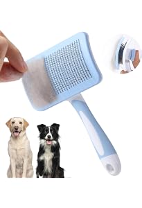Brosse 2-en-1 Pour Chien Et Chat Zivacate - Épilation En 1 Clic, Autonettoyante, Manche Antidérapant