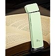 86lux Reading Light, Rechargeable Reading Light, Ultralight LED Light with 3 Amber Colors and Stepless Dimming for Reading at Night for Book Lovers, Kids, Pastel Green