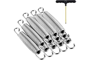 UROVIBOSCR Heavy Duty Trampoline Springs 12pcs Trampoline Replacement Springs Galvanized Steel Trampoline Accessories (Silver 5.5inch)