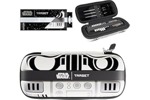 Target Darts Star Wars Stormtrooper BOA Portefeuille | Storm Trooper Étui à Fléchettes Haut de Gamme avec Motif Impérial, Rangement pour Pointes Swiss Point, Coque Extérieure Rigide Support Organisé