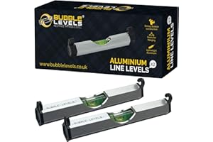 BUBBLE LEVELS 2 pcs Hanging Bubble Line Level for Building Trades, Engineering, Surveying, Metalworking and Other Equipment Measure (Yellow) (Aluminium)