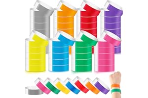 WIURGOHA 240 Pieces 8 Colored Wristbands for Events Wrist Bands Paper Bracelets Wristbands Waterproof Arm Bands for Events Custom Adhesive Wristbands for Party
