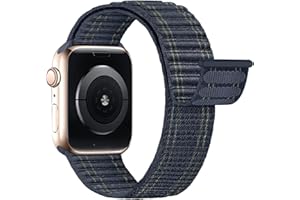 Lobnhot Nylonowa sportowa opaska kompatybilna z Apple Watch 40 mm, 41 mm, 38 mm, 45 mm, 44 mm, 42 mm, dla mężczyzn i kobiet, regulowany pasek sportowy, zamiennik do iWatch Series 9, 8, 7, 6, 5, 4, 3,