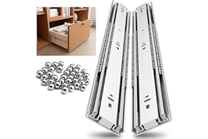 NECILO Glissières de tiroir 700mm, Sans Serrure, Capacité de Charge de 56kg, Coulisse à Billes à Extension Totale, Montage Latéral, 1 Paire
