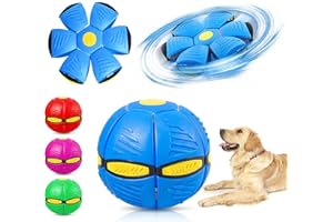 KONGNY 2023 New Strangeness Flying Saucer Ball for Dogs Toy,Dog Pet Toy Flying Saucer Ball UFO Doggo Ball Large Small Dog Balls Toy Phlat Ball Dog Frisbee Scooby Doo Dog Ball(Blue)