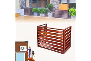 Gguwug 1.5P copri condizionatore copertura condizionatore esterno Recinto condizionatore d'aria nascosto,Copertura AC in Alluminio Per Esterni Rack, Supporto per Carichi Pesanti