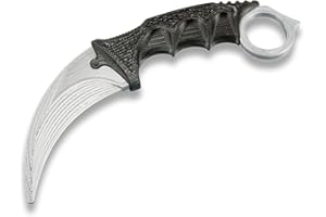 P3D-LAB 3D Printed Karambit Knife Replica, Cosplay Two-Color (Silver-Black)