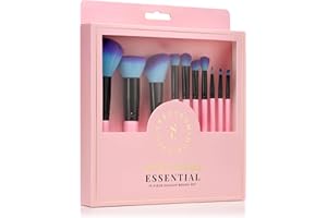 Spectrum 10 Piece Essential Makeup Brush Set | All-In-One Kit for Perfect Makeup | Vegan & Cruelty-Free