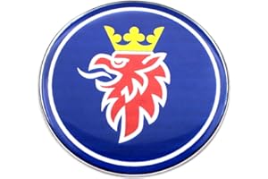 EU-Decals 63,5 mm Blue Griffin SAAB cromo capó capó maletero insignia emblema cúpula 3D calcomanía autoadhesiva respaldo 9-3