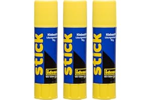 Idena 634144 - Klej w sztyfcie, bez rozpuszczalnika, 10 g, 3 szt.