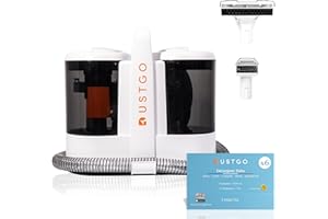 DUSTGO - Shampouineuse Canapé Tissu, Nettoyeur pour Tapis & Moquettes, Moteur 600W, Compact et Portable, Nettoyeur Voiture, Réservoir Amovible, Pour Meubles, Escaliers, Tissus d’Ameublement