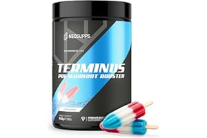 ‎NEOSUPPS NEOSUPPS Pre Workout Booster Terminus XXL Ice Pop 540g, Fitness & Gym, Pre Workout Booster vegan, Pump & Fokus, geprüfte Qualität, 8.000 mg L-Citrullin, 20 Portionen